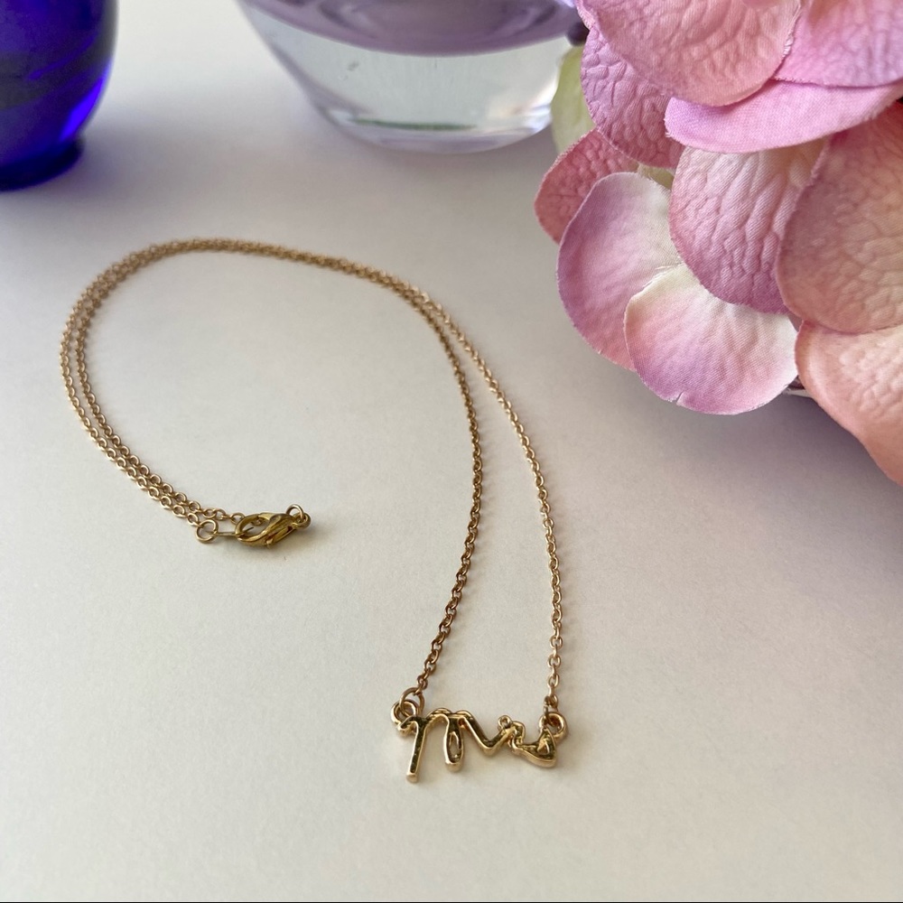Gold-toned “Mrs” Necklace